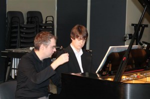Le pianiste Jimmy Brière et l'étudiant Charles Gauthier