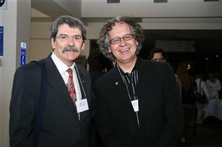 Christian Muckle, directeur général du Cégep de Trois-Rivières et Marcel Côté, alors directeur général du Collège Laflèche. Le colloque de l'AQPC s'est tenu grâce à la collaboration des deux collèges.