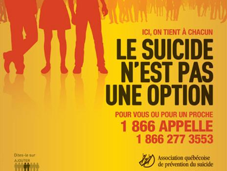 affiche de la semaine suicide