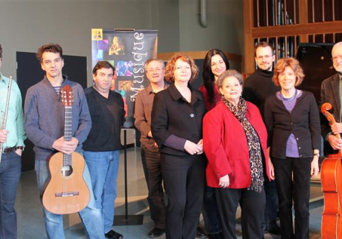 Quelques-uns des enseignants qui participeront au concert le 12 avril prochain. De gauche à droite : Guy Lavigne, Michel Bélair, Yvon Bellemarre, René Leblanc, Louise Courchesne, Caroline Parenteau, Nicole Lorange, André Gagnon, Marie Bachand et Philipp Kallenberger.