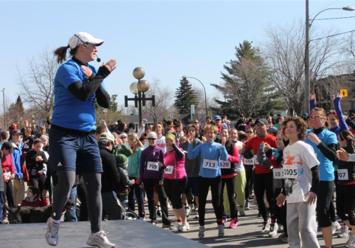 Les participants à la Course du printemps