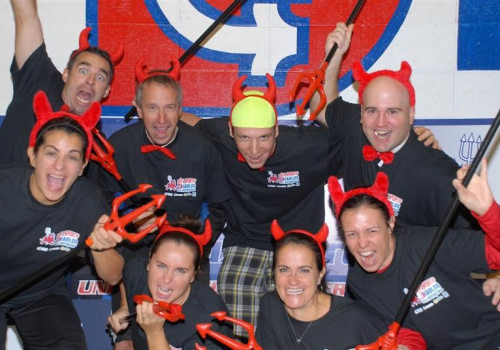 Marie-Josée Boily, Caroline Hamel, Marie-Élaine Desmarais, Isabelle Tremblay, Benoît Levasseur, René Gagnon, Yves Flageole et Patrick Bouchard, étudiants du Cegep