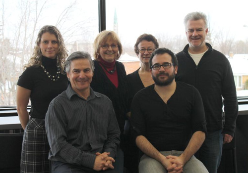 Mariannick Paris (Cégep de Victoriaville), Benoît Bolduc (AQPC), Carole Lambert (Cégep de St-Hyacinthe), Marie Ménard (Cégep Montmorency), Christian Larouche (Cégep régional de Lanaudière) et Denis Veillette (Cégep de Trois-Rivières)