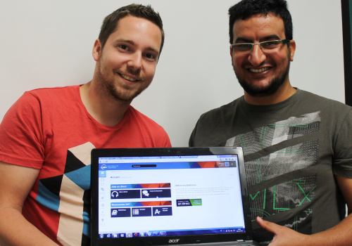 David Leblanc et Yassine El Bouraqadi ont travaillé au développement de la plateforme du Centre d’appui virtuel à l’apprentissage