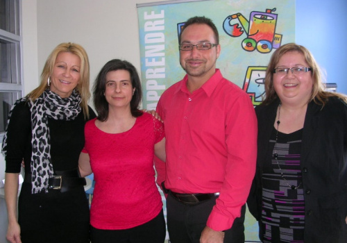 Édith Lafontaine, Lyne Francoeur, Jonathan Levasseur et Margot Caron.