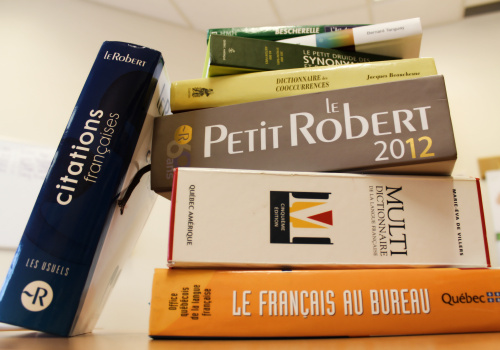 Pile de livres de français