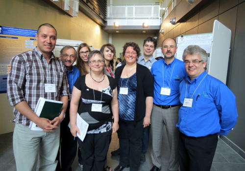 Quelques participants d’Innofibre au colloque du CRMR : Tarik Jabrane, Michel Labbé, Kristelle Paradis, Annie Trudeau, Josée Doucet, Isabelle Gagné, Jean-Patrice Lamothe, Sylvain Duquette et Jean Paradis.