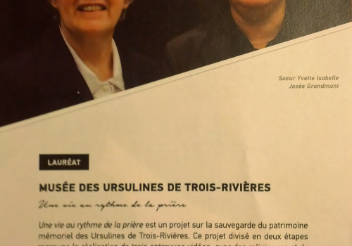 Soeur Yvette Isabelle et Josée Granmont - Lauréat Musée des ursulines de TR