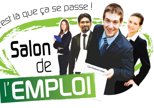 Affiche Salon de l'emploi - Photo quatre personnes