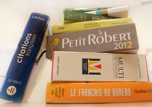 Un tas de livres de français