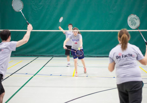 Joueurs de l’équipe de badminton des Diablos (édition 2013-2014).