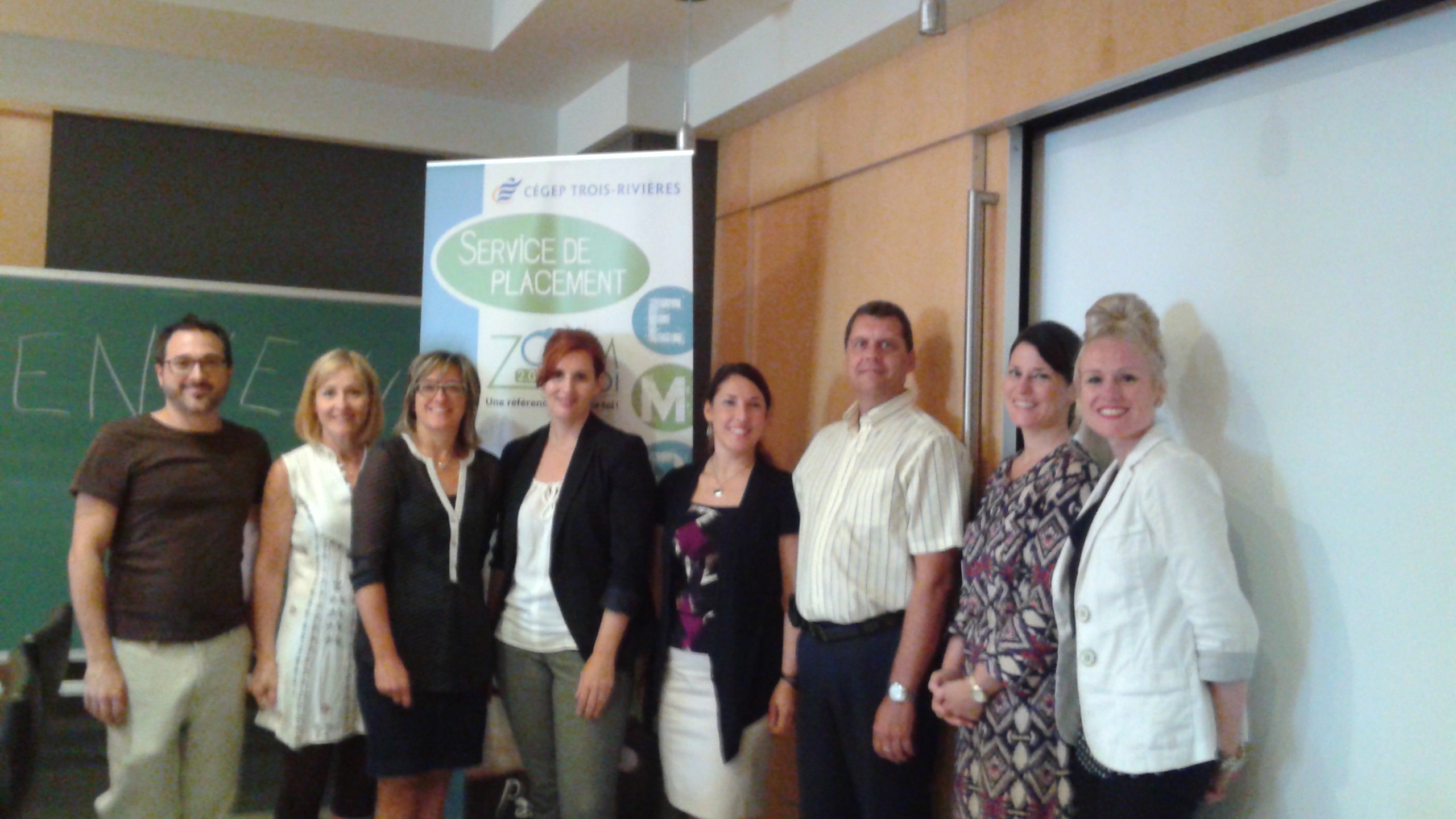 Grégoire Brière (agent de migration, Carrefour jeunesse emploi de la MRC des Chenaux), Florence Vincent (agente de bureau, Service de placement), Martine Lefebvre (enseignante, département de soins infirmiers), Annie Dubé (cadre intermédiaire intérimaire en soins infirmiers, responsable des CEPI) site Maskinongé, Aline Palin (agente de la gestion du personnel aux ressources humaines et développement organisationnel) site Maskinongé, Laurier Lemire (agent de la gestion du personnel) site Bécancour-Nicolet-Yamaska, Stéphanie Despins (conseillère-cadre en activité clinique – soins infirmiers) site Trois-Rivières et Geneviève Marcouiller (Responsable, Service de placement).