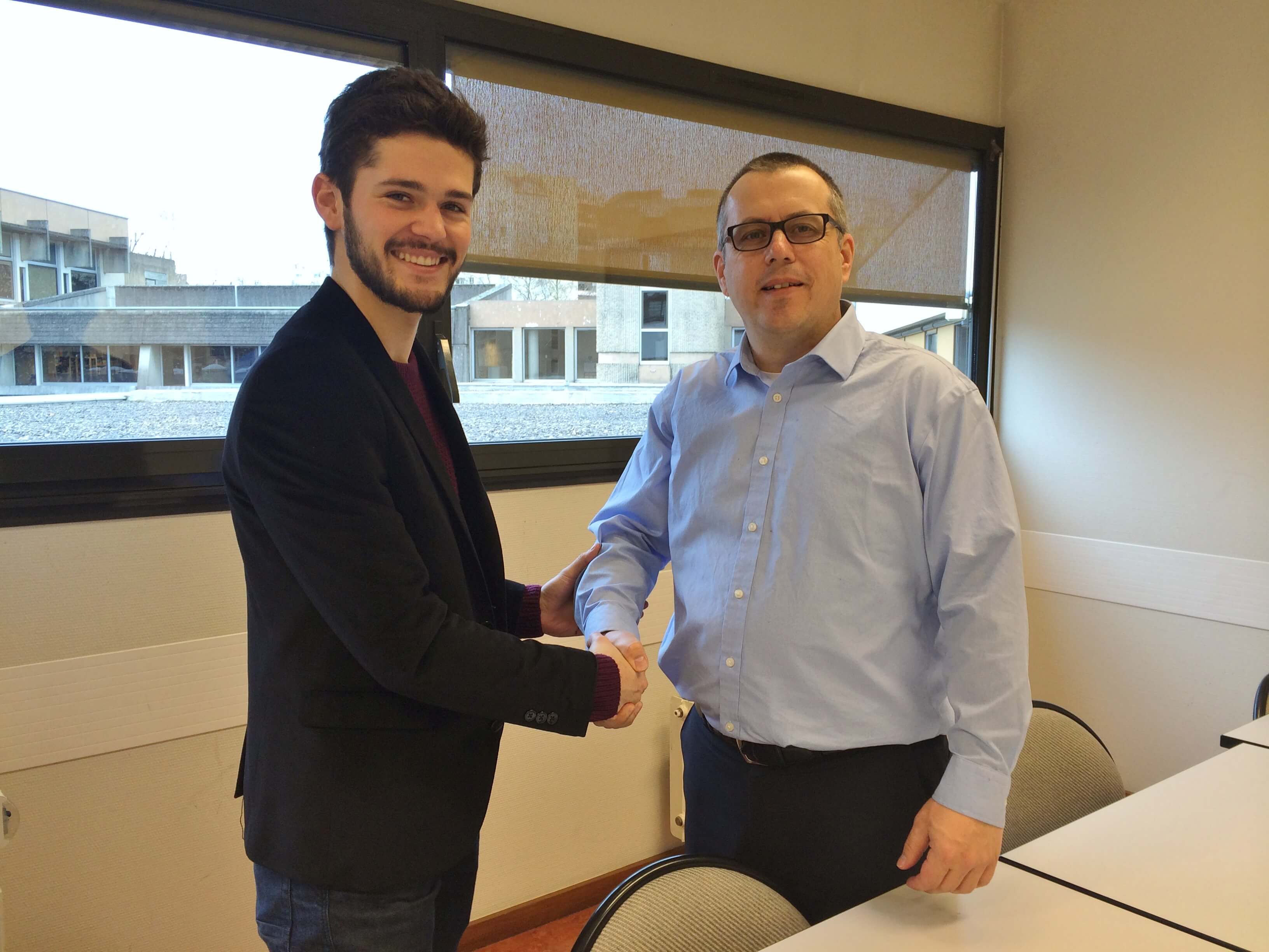 Benjamin Cottreau, président, AEITPE et Denis Rousseau, directeur des études, Cégep de Trois-Rivières