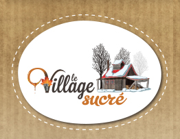 Affiche Le village sucré - invitation à un diner familial à la cabane à sucre