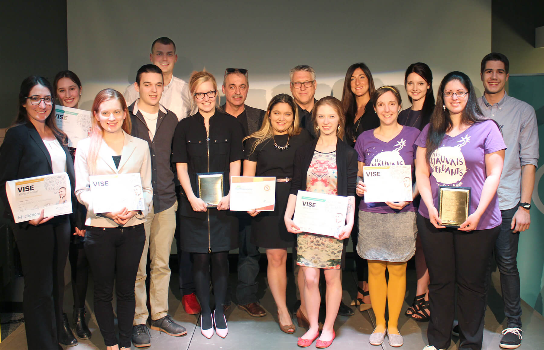 Les gagnants du concours entrepreneurial Vise dans le mille