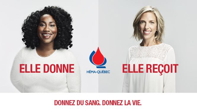 Annonce Donnez du sang donnez la vie - Photo de deux femmes
