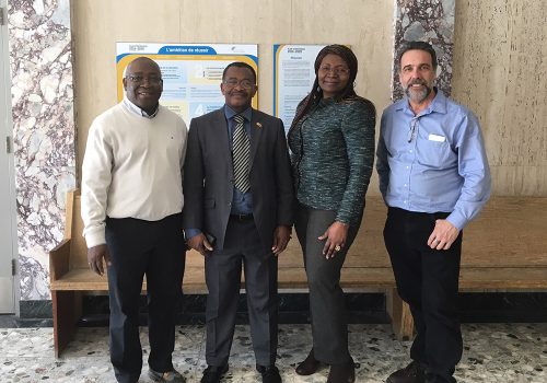 Philippe Mpeck, Michel Foumane Adoumou, Louise Douba et Hugues Paquin.