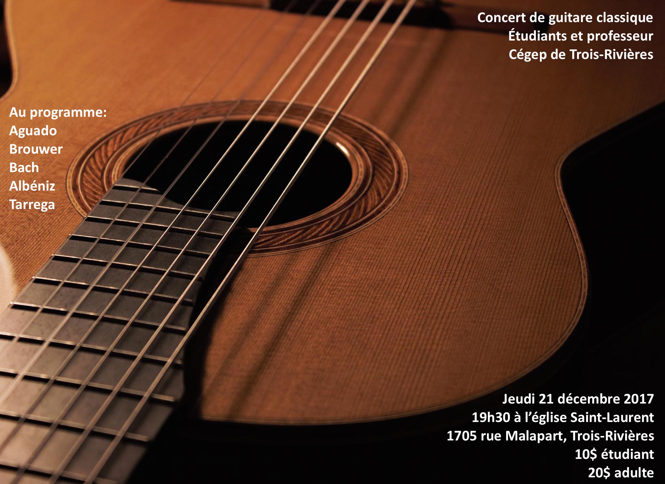 Concert de la classe de guitare classique du Cégep de Trois-Rivières -  Cégep de Trois-Rivières