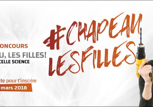 Affiche Chapeau les filles - Photo d'une femme avec un perceuse