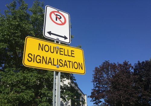 Photo Nouvelle signalisation et Stationnement interdit