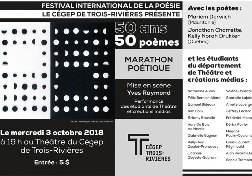Affiche Festival international de la poésie 2018