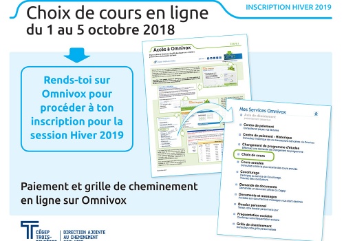 Affiche Choix de cours en ligne 2018