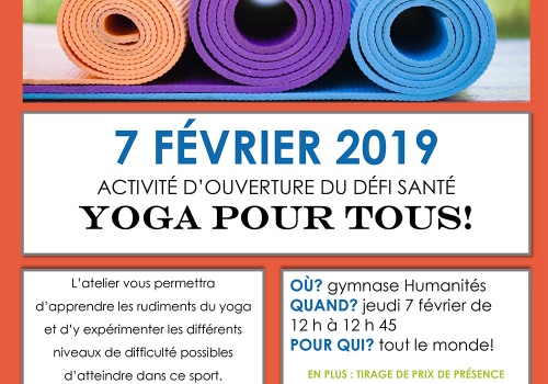 Image Ouverture du défi santé Yoga pour tous