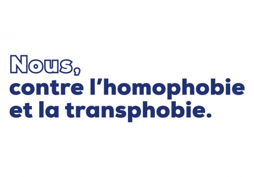 Affiche Nous, contre l'homophobie et la transphobie.