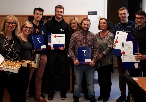 Anick Bruneau, Caroline Hamel, Stages et Emploi, David Villeneuve Benoit, Génie métallurgique, Maxime Tétreault, Génie mécanique, Louise Grégoire, Stages et Emploi, Alexandre Pellerin, mécanique du bâtiment, Michelle Lalonde, Stages et Emploi, Alexandre Brissette, mécanique du bâtiment, Trystan Pépin, mécanique du bâtiment.