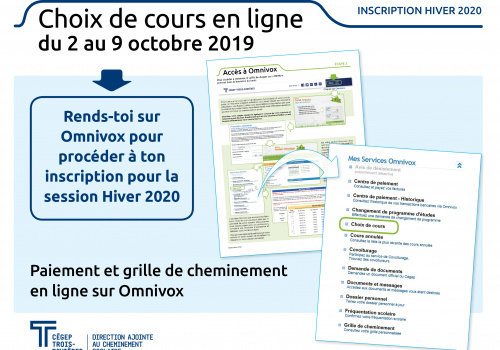 Choix de cours en ligne Octobre 2019