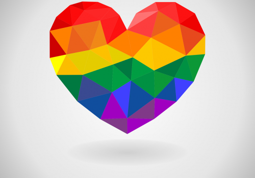 Image graphique coeur LGBTQ