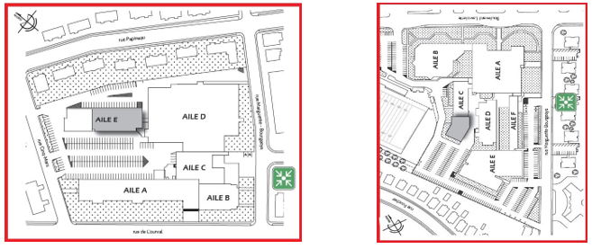 Carte des pavillons