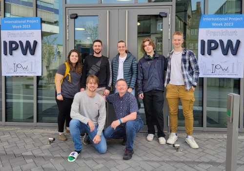 Groupe d'étudiants de Génie civil lors de l'International Project Week en Allemagne