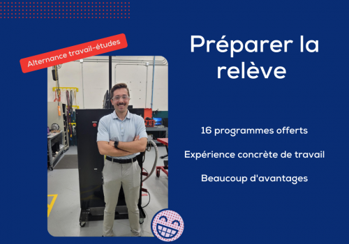 Affiche pour les programmes en Alternance travail-études