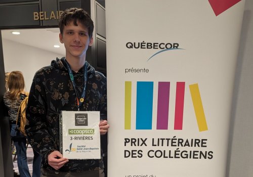 Pierre-Luc LeBel, étudiant en Histoire et civilisation au Prix littéraire des collégiens