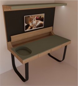 « Norbert », un bureau qui inspire le bienêtre par Mathilde Johnson, étudiante en Design d’intérieur
