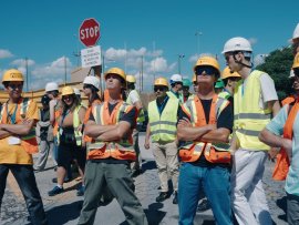 Groupe d'étudiants de Génie civil à Rome, en Italie