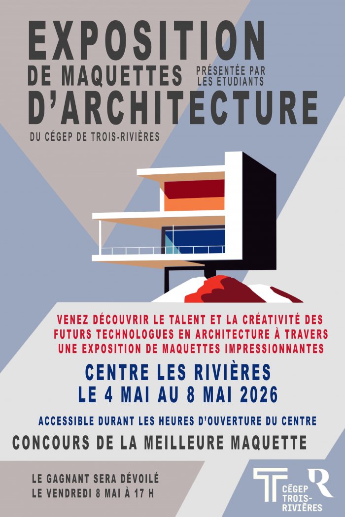 Affiche exposition maquettes en Architecture